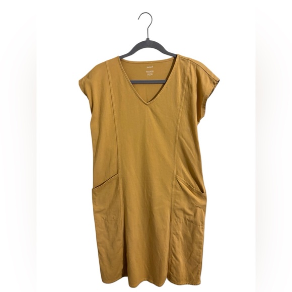 purejill Dresses & Skirts - PureJill Easy Knit Two Pocket Dress Yellow XS